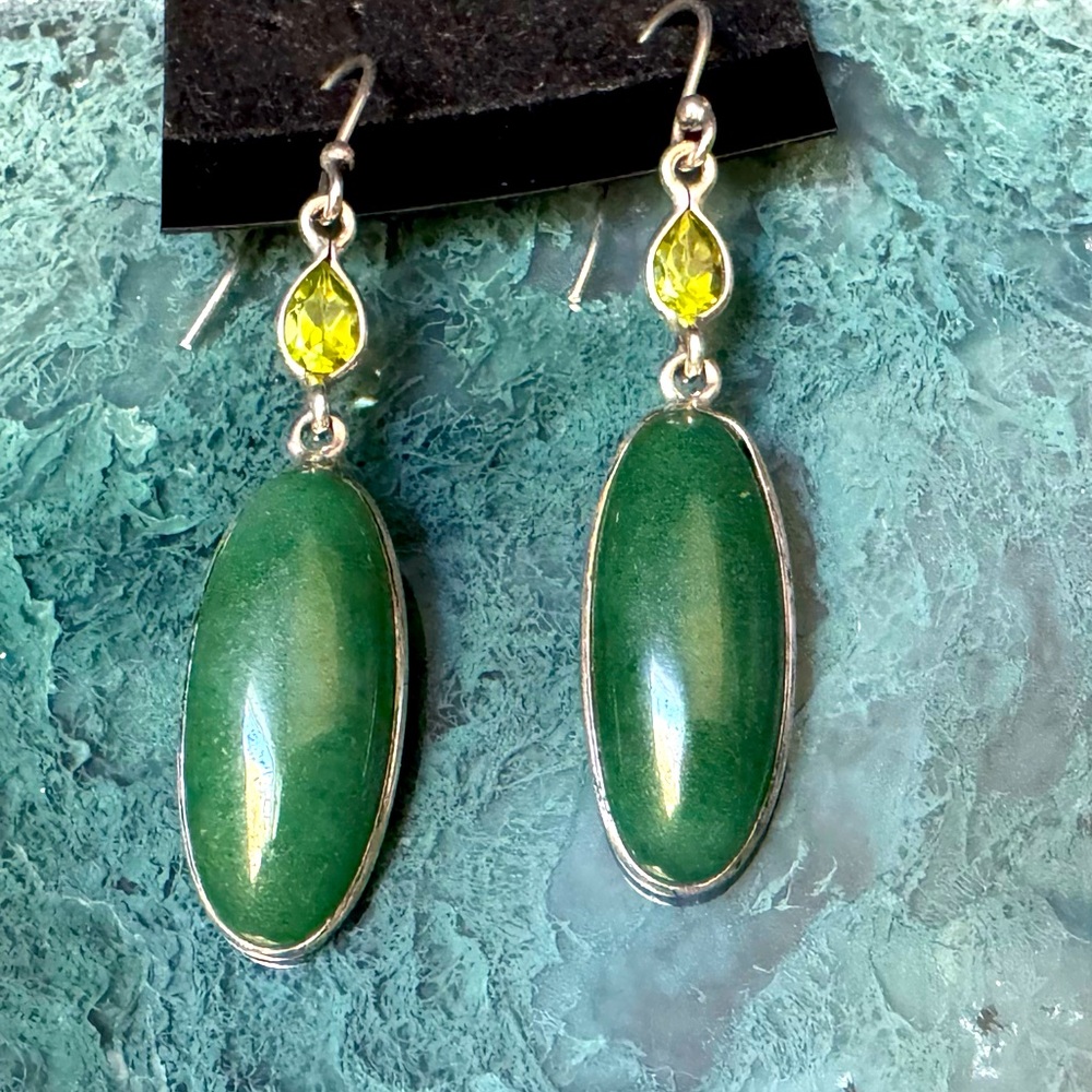 Jade & Peridot Earrings